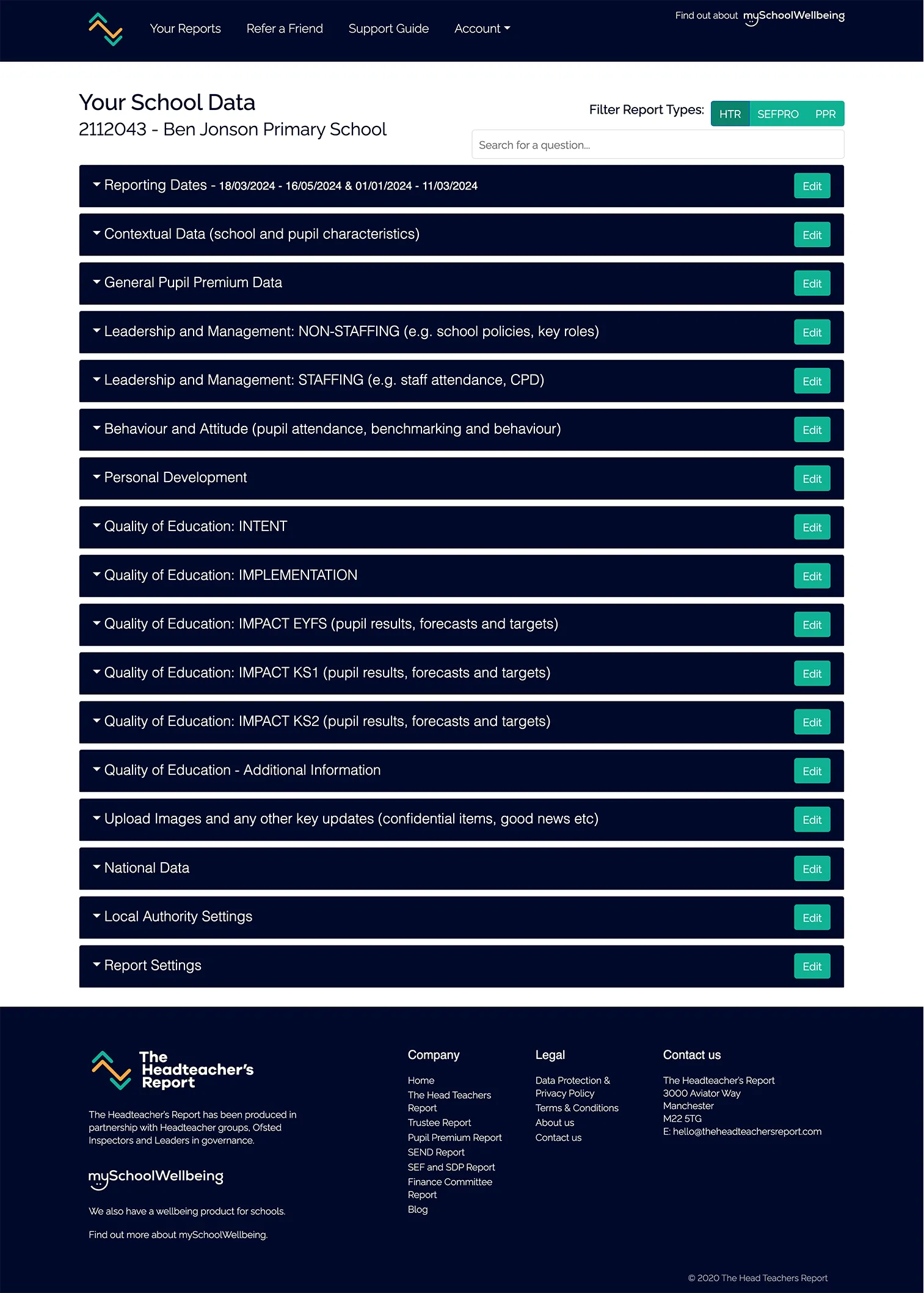 HTR software - Your School Data